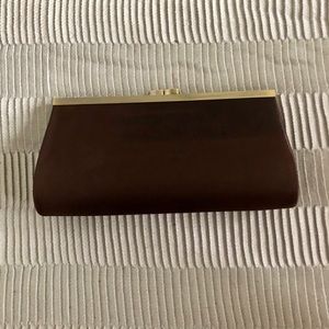 Vintage burgundy clutch
